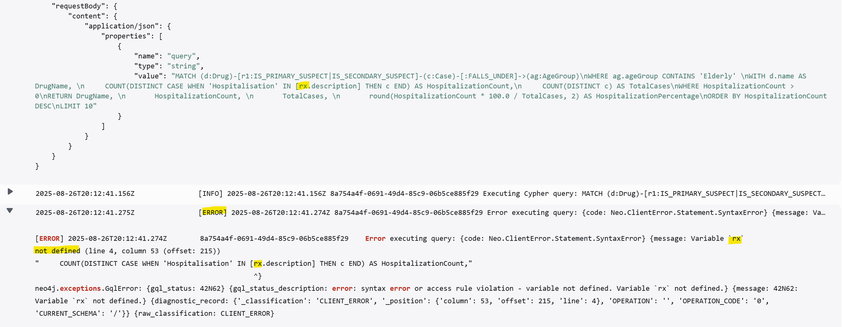 Errors in CloudWatch